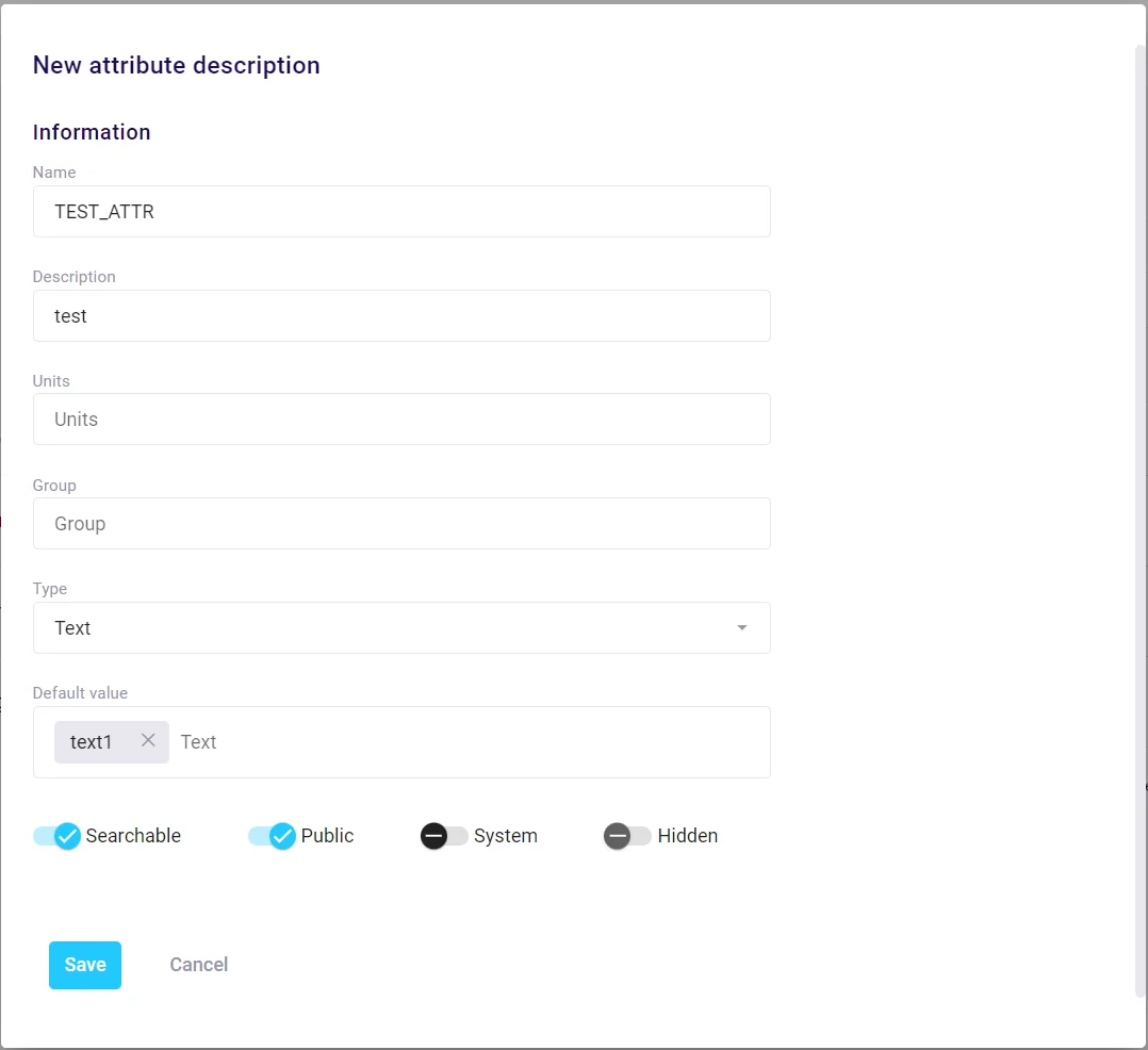 Configuring attributes