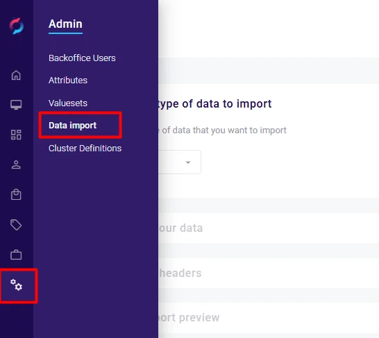 Import data with CSV